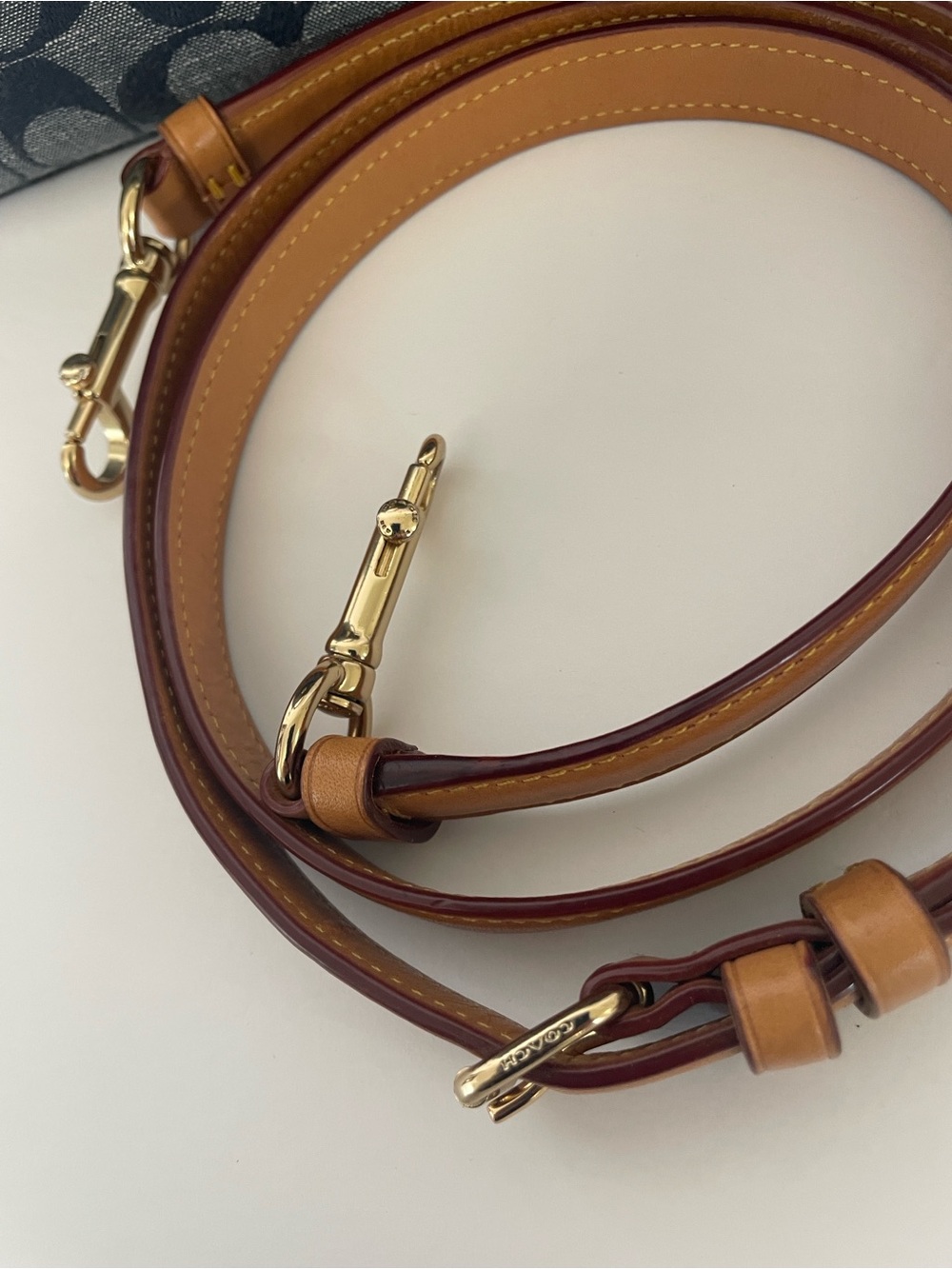 Coach Marlie Top Handle Satchel Denim Multi - Picture 10 of 13